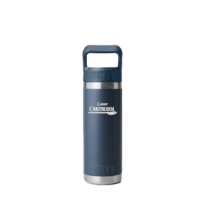 Yeti 18oz Waterbottle in Navy with Camp Chautauqua Logo lasered on