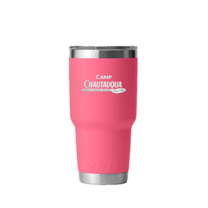 Yeti 30oz Rambler Tumbler in Pink with Camp Chautauqua Logo lasered on